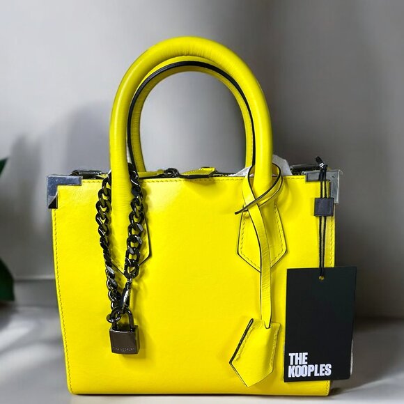 NWT The Kooples Medium Ming Bag in Yellow Leather - MSRP $425.00 - Picture 2 of 8